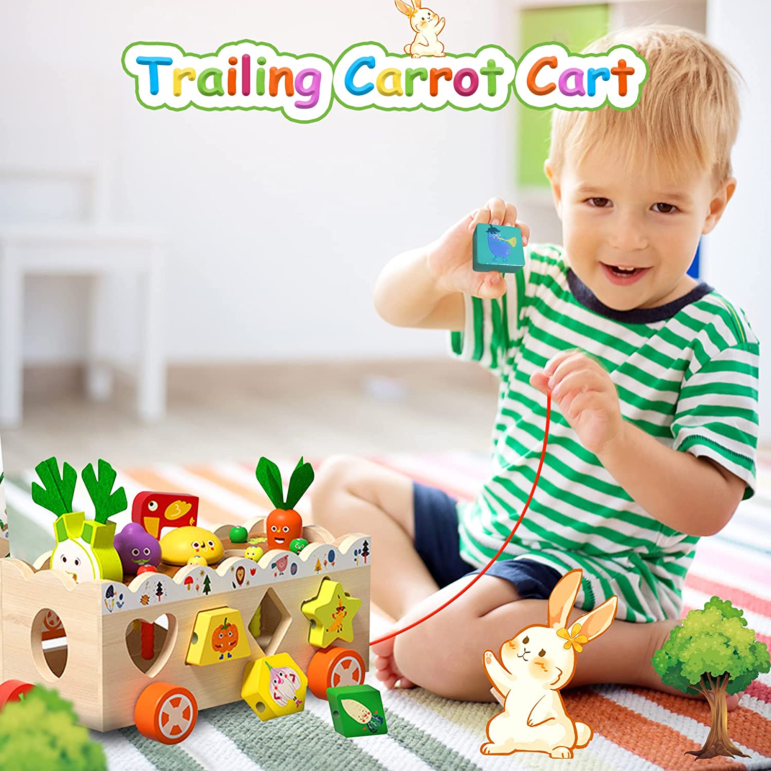 Intelligent Cart Toy Preschool Learning Fine Motor Skills- Shape Sorting- Object Recognition Toy