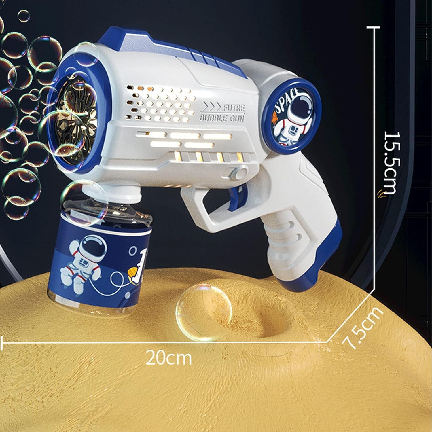 Astronaut Automatic Light Up Electric Bubble Machine Bubble Gun