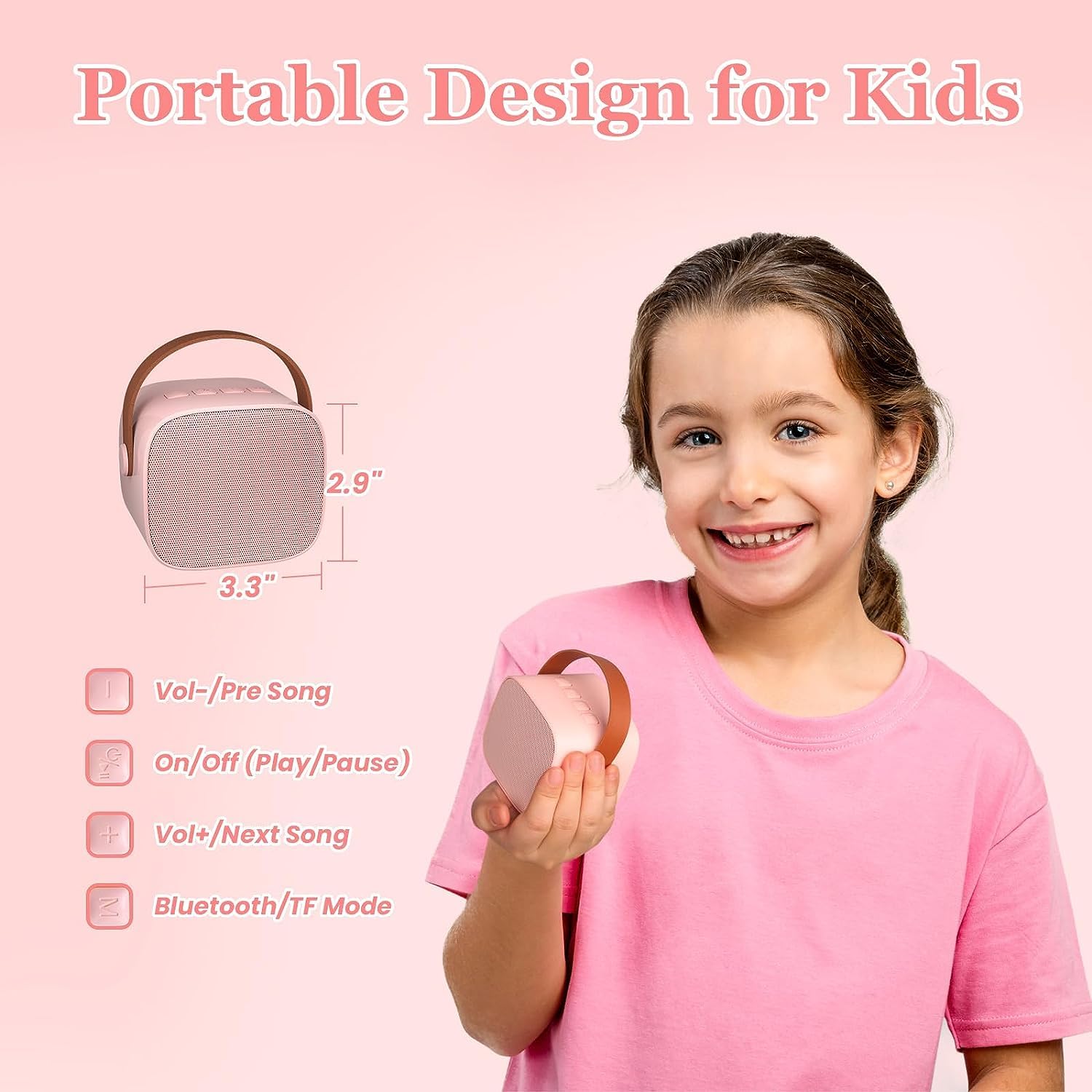 Kids Karaoke Portable Machine -Bluetooth Speaker