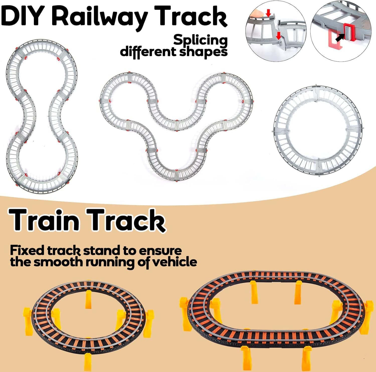 DIY Dinosaur Flexible Train & Car Track Set- 144 pcs