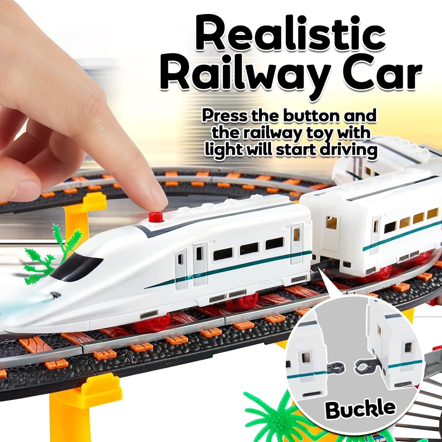 City passenger train Rail Vehicle Set Toy for Children