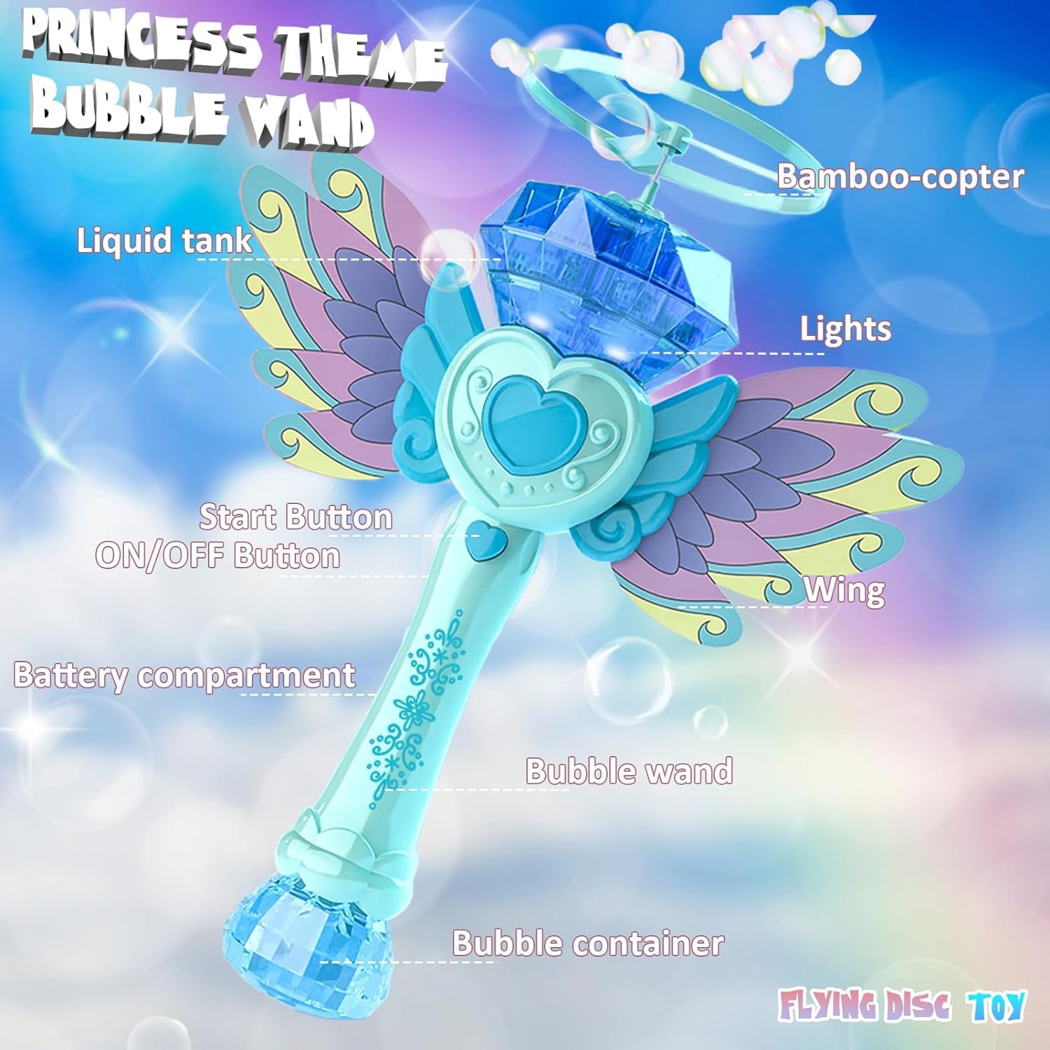 Bubble Wands for Kids- Princess Bubble Wand-Bubble Machine