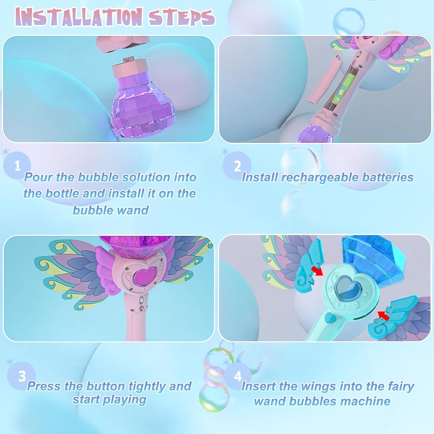 Bubble Wands for Kids- Princess Bubble Wand-Bubble Machine