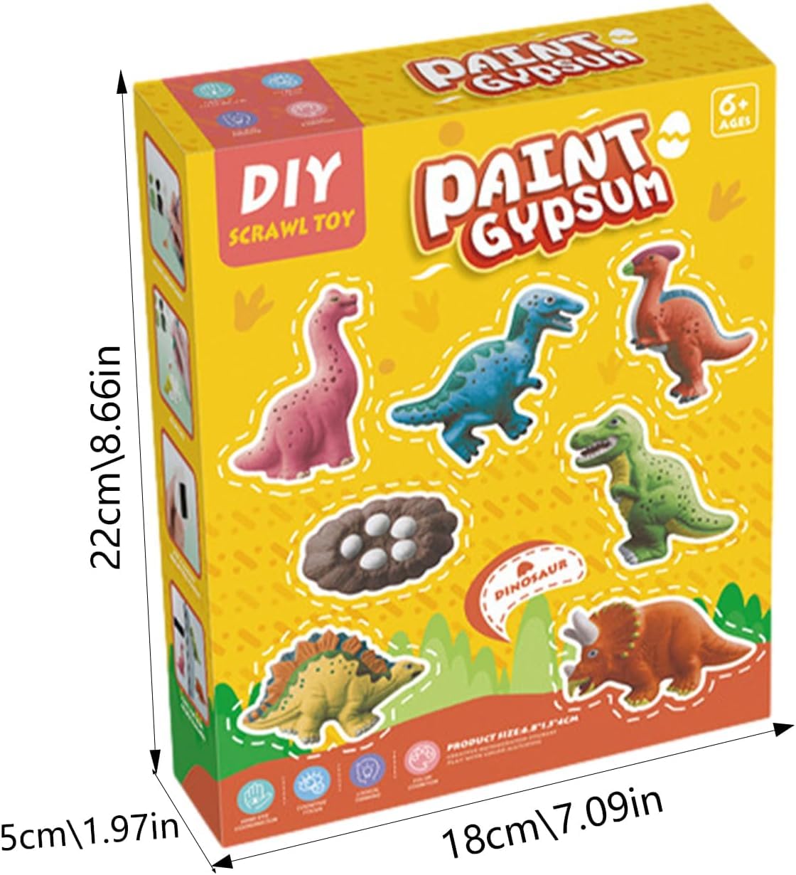 DIY Gypsum Fridge Magnet Plaster Painting Kit for Kids