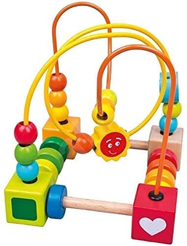 Bead Maze Wooden Colorful Roller Coaster Montessori Toys