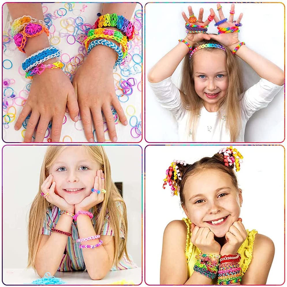 DIY Loom Band- Accessory Making kit Bracelet Making Kit 22 Colors- 10 Assorted Charms