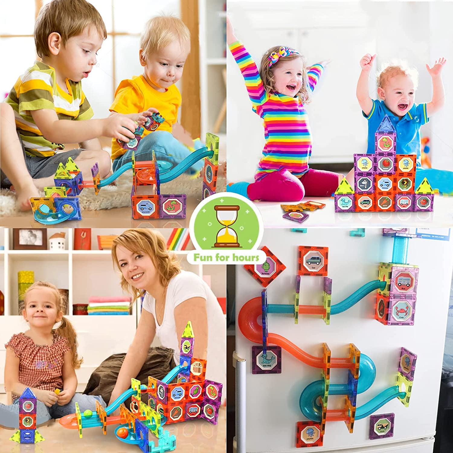 49 Pcs Light Magnetic Tiles- Building Blocks