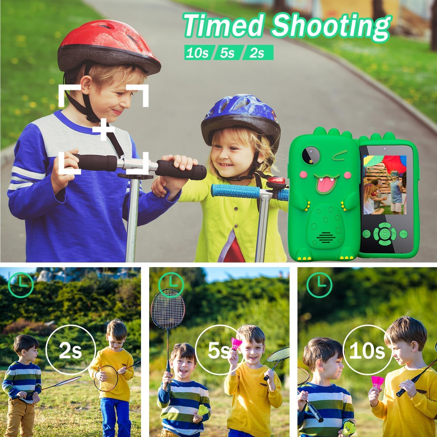 Kids Smartphone Toy with MP3 Music Player- Dual Camera for Selfies- in Built Games 2.4" Screen 8MP Camera