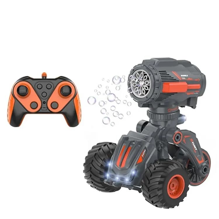 Stunt Remote Control rc Bubble Making car Toy with Light &Music for Kids & Adults- Indoor, Outdoor Play & Parties- Random Colour