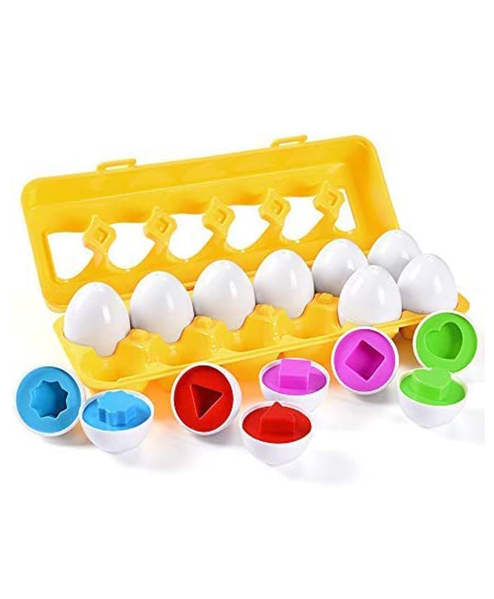 Matching Eggs Shape & Color Sorting Preschool Toys- 12 Pcs