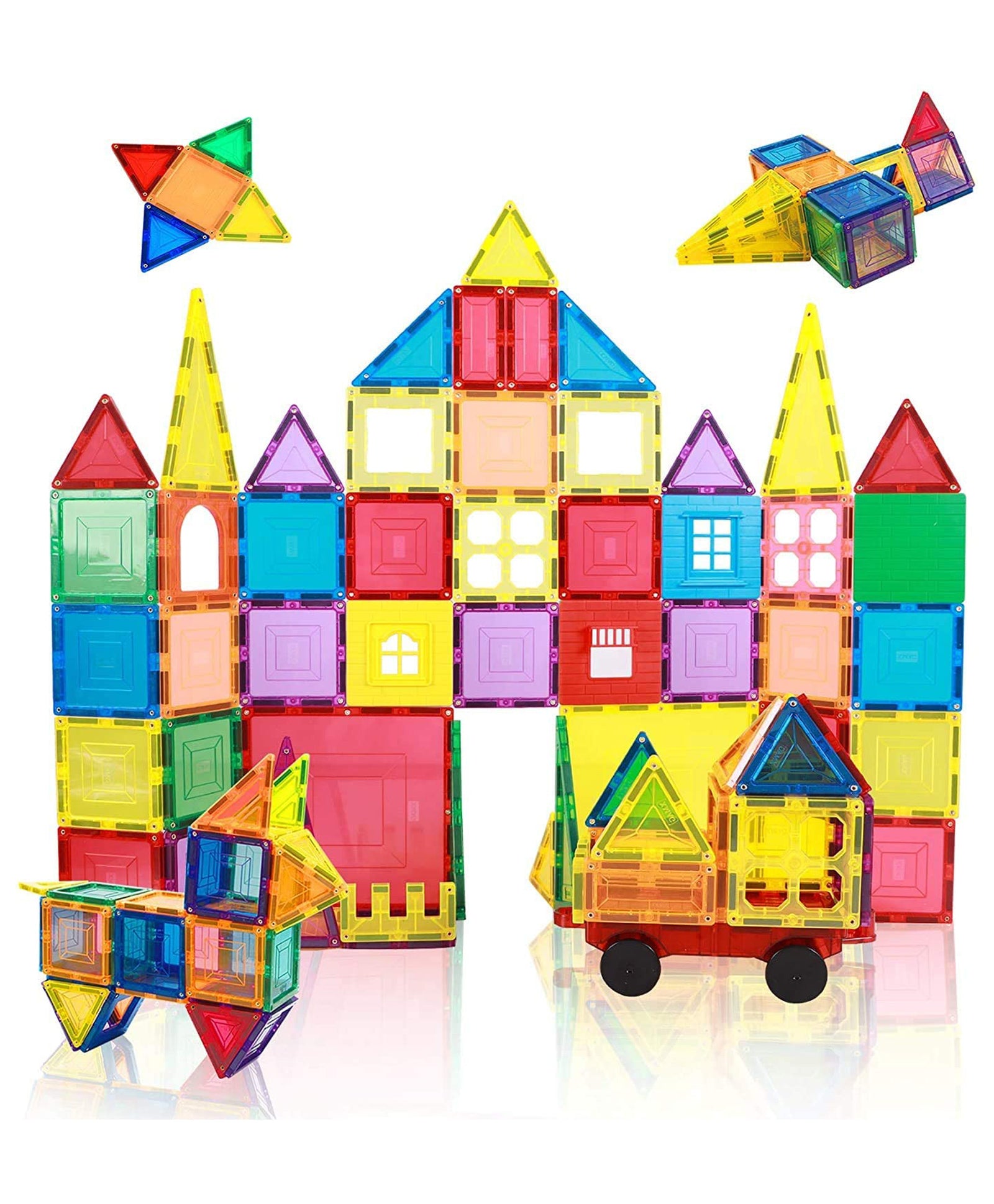 70 Pcs Magnetic Tiles & Creative Building Blocks Open End Toys