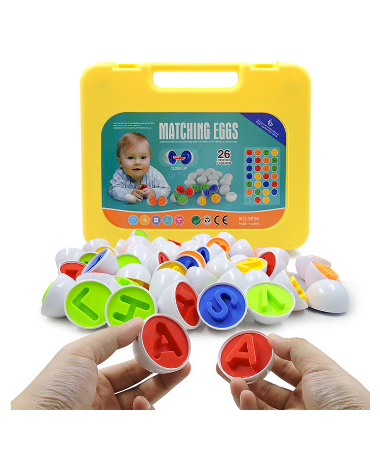 Matching Eggs Number & Color Sorting Preschool Toy - 26pcs