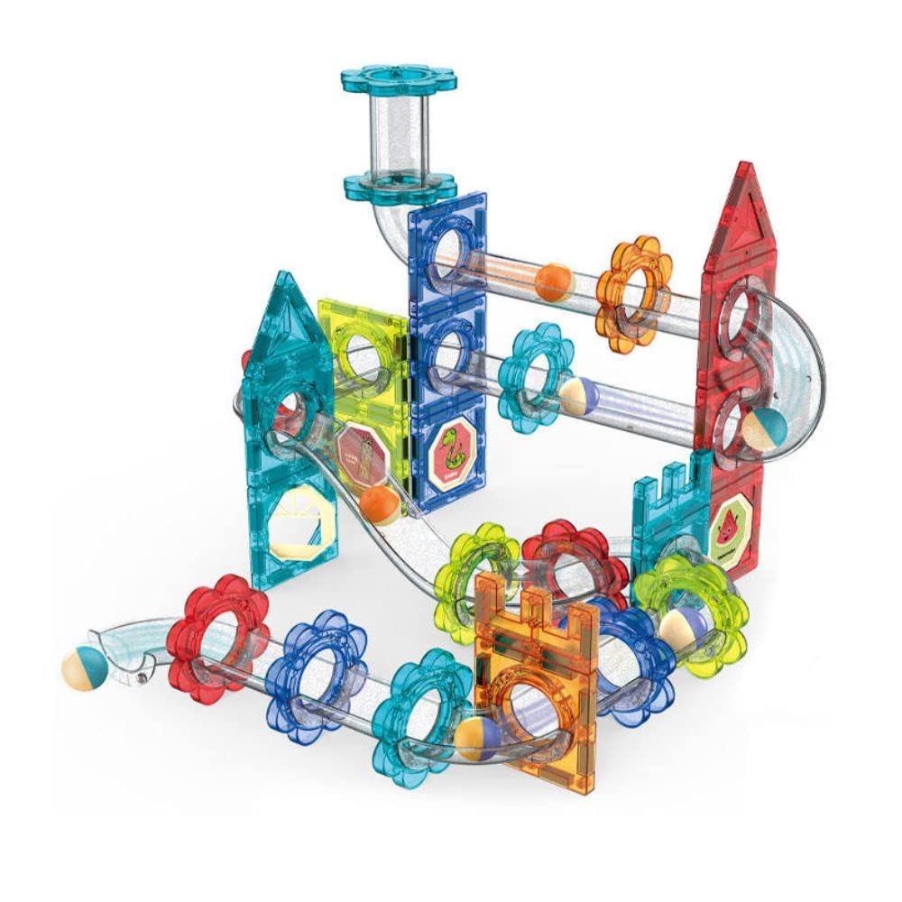 Magnetic Marble Run Blocks 74 Pcs