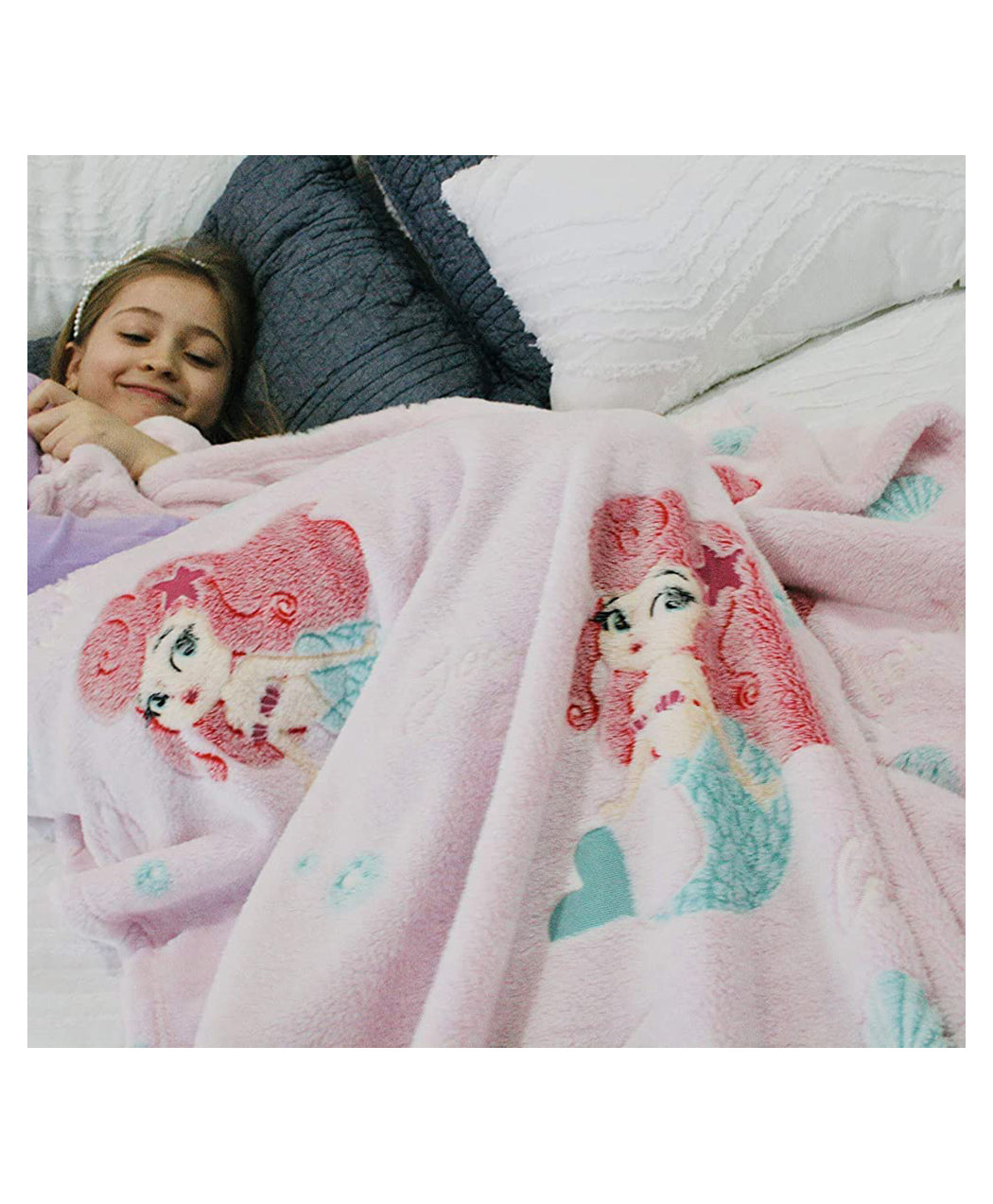 Mermaid Glow in The Dark Soft & Cozy Blanket- 80 x 60 inch