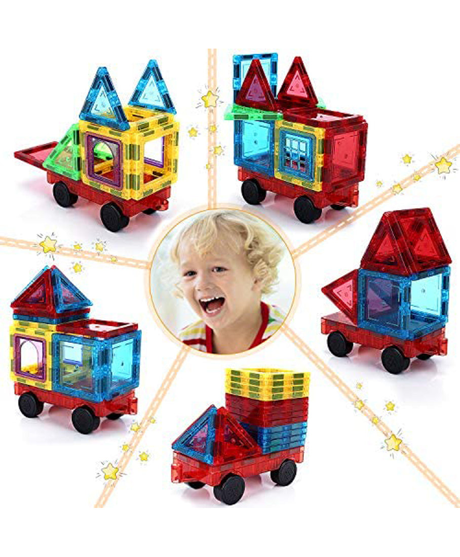 45 Pcs Magnetic Tile & Building Blocks for Kids Open End Creative Educational Toys