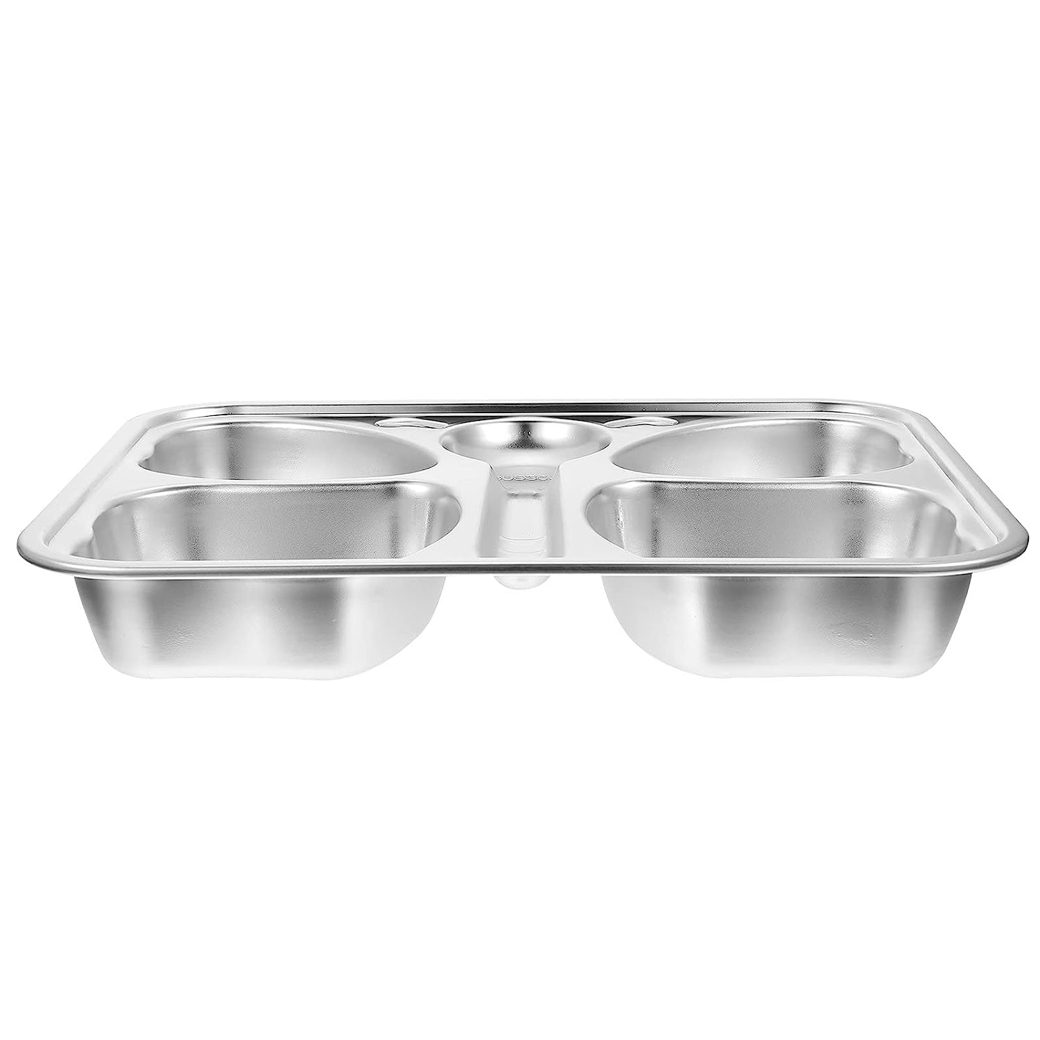 Stainless Steel Divided Meal Plate Tray-4 Compartments-Butterfly Design