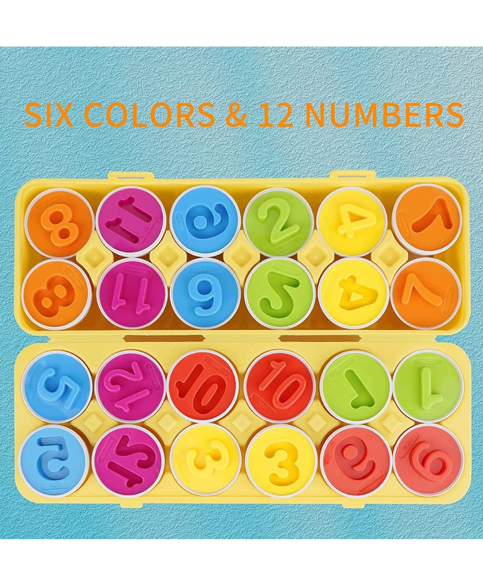 Matching Eggs Number & Color Sorting Preschool Toys- 12 Pcs